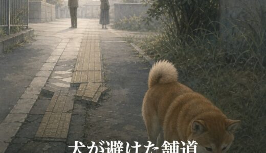 犬が避けた舗道