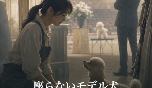 座らないモデル犬