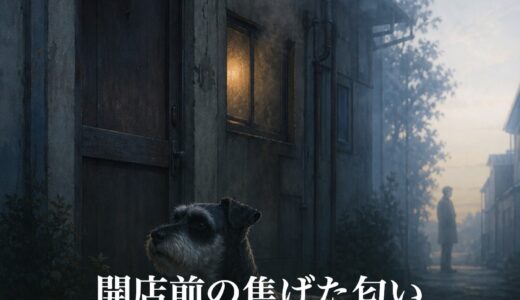 開店前の焦げた匂い