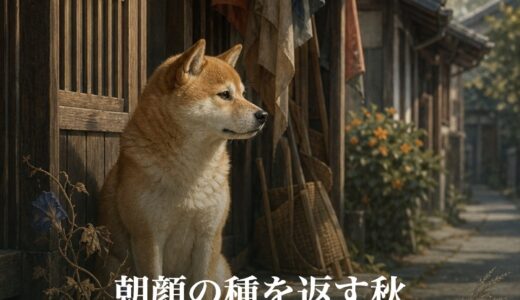 朝顔の種を返す秋