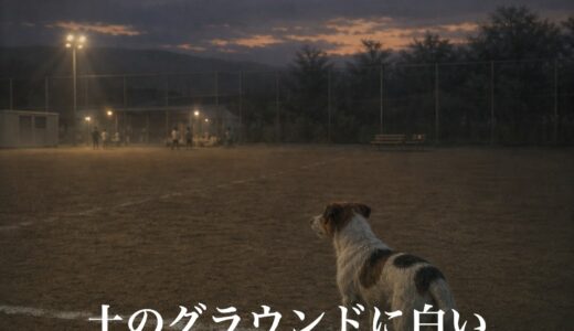 土のグラウンドに白い線